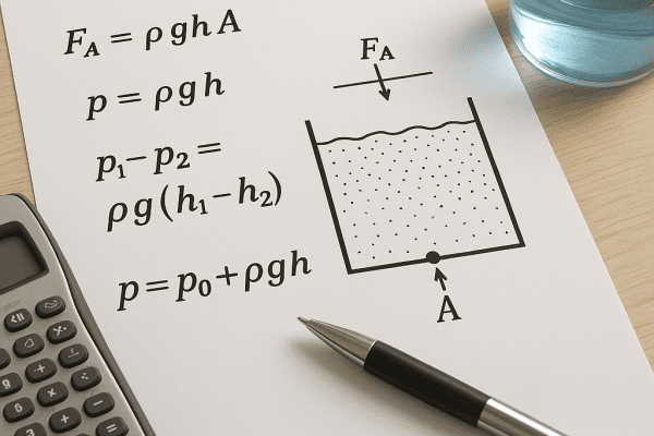 Hydrostatyka – najważniejsze wzory z omówieniem