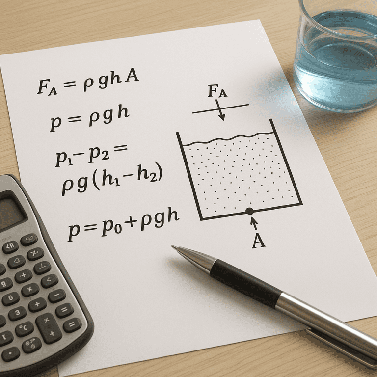 Hydrostatyka – najważniejsze wzory z omówieniem