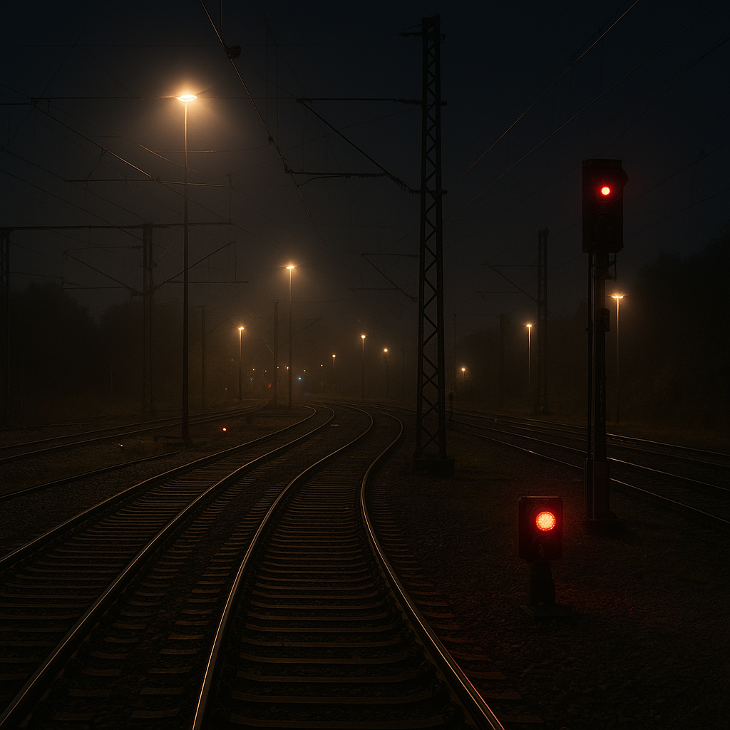 Kolej nocą – praca, sygnały i oświetlenie infrastruktury