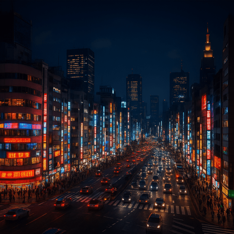 Miasta na świecie tętniące życiem w nocy