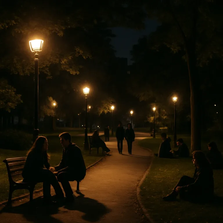 Nocne życie w parkach i na skwerach